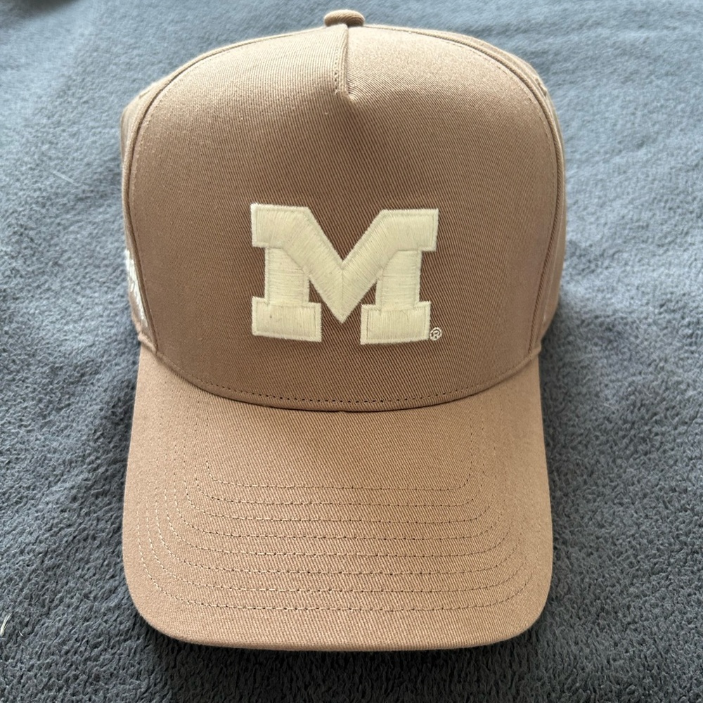 Brown Baseball Cap with White Logo